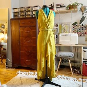 Yellow high low dress